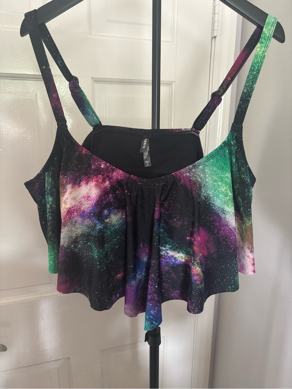 Like New Torrid Black Galaxy Bikini Top Swimwear Size 3XL